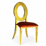 Hollywood Dining Chair O Back Solid Gold