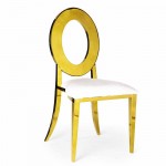 Hollywood Dining Chair O Back Solid Gold