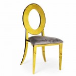 Hollywood Dining Chair O Back Solid Gold