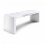 Waterfall Dining Table White 