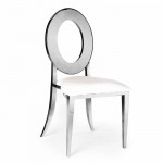 Hollywood Dining Chair O Back Solid Silver