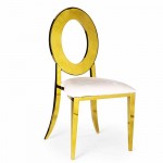 Hollywood Dining Chair O Back Solid Gold