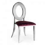 Hollywood Dining Chair O Back Solid Silver