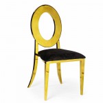 Hollywood Dining Chair O Back Solid Gold