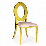 Hollywood Dining Chair O Back Solid Gold