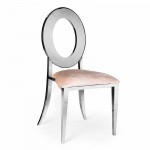 Hollywood Dining Chair O Back Solid Silver