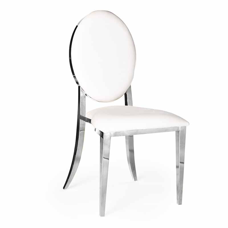 Hollywood Dining Chair Chroma Back Silver | Luxe Event Rentals LLC